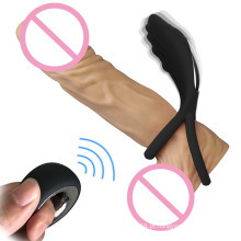 Masturbador masculino vibrador remoto sem fio Anéis penianos de 12 velocidades massageador de próstata anal adulto brinquedos sexuais masculinos vibrador para casais